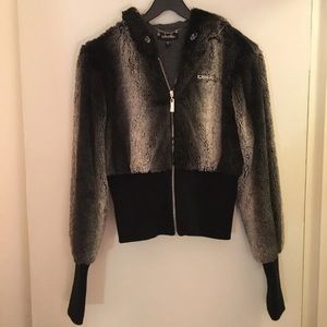 Bebe vegan fur hoodie M
